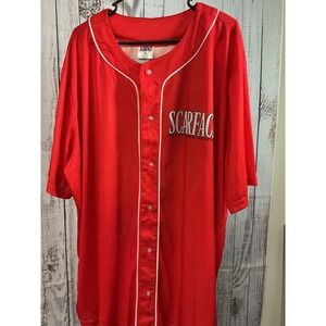 Scarface‎ Tony Montana Money Power Respect Red Baseball Jersey 3X